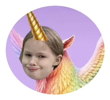GoataNellycorn: the Goatacorn wearing Nelly's face